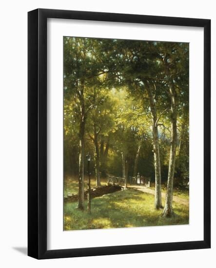 The Bridge in the Park-George W. Waters-Framed Giclee Print