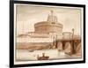 The Bridge of Hadrian's Tomb, 1833-Agostino Tofanelli-Framed Giclee Print