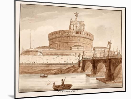 The Bridge of Hadrian's Tomb, 1833-Agostino Tofanelli-Mounted Giclee Print