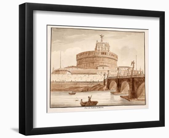 The Bridge of Hadrian's Tomb, 1833-Agostino Tofanelli-Framed Giclee Print