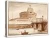 The Bridge of Hadrian's Tomb, 1833-Agostino Tofanelli-Stretched Canvas