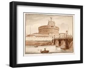 The Bridge of Hadrian's Tomb, 1833-Agostino Tofanelli-Framed Premium Giclee Print