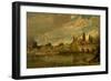 The Bridge of Harnham and Salisbury Cathedral, c.1820-John Constable-Framed Giclee Print