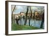 The Bridge of Mantes-Jean-Baptiste-Camille Corot-Framed Collectable Print