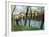 The Bridge of Mantes-Jean-Baptiste-Camille Corot-Framed Collectable Print