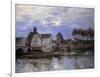 The Bridge of Moret with Sunset-Alfred Sisley-Framed Giclee Print