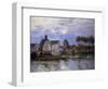 The Bridge of Moret with Sunset-Alfred Sisley-Framed Premium Giclee Print