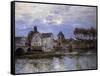 The Bridge of Moret with Sunset-Alfred Sisley-Framed Stretched Canvas