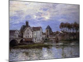 The Bridge of Moret with Sunset-Alfred Sisley-Mounted Giclee Print