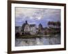 The Bridge of Moret with Sunset-Alfred Sisley-Framed Giclee Print
