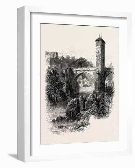 The Bridge of Orthez, the Pyrenees, France, 19th Century-null-Framed Giclee Print