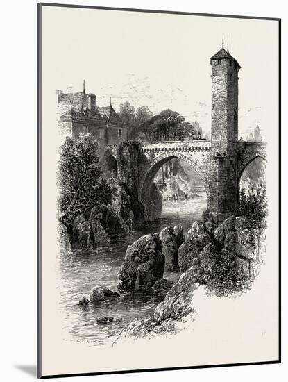 The Bridge of Orthez, the Pyrenees, France, 19th Century-null-Mounted Giclee Print