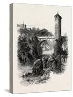 The Bridge of Orthez, the Pyrenees, France, 19th Century-null-Stretched Canvas