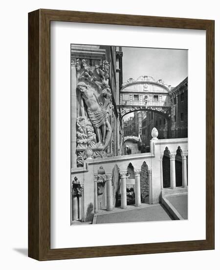 The Bridge of Sighs and Doge's Palace, Venice, 1937-Martin Hurlimann-Framed Giclee Print