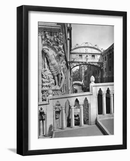 The Bridge of Sighs and Doge's Palace, Venice, 1937-Martin Hurlimann-Framed Giclee Print