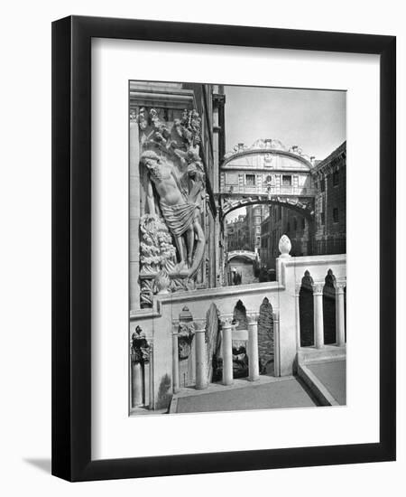 The Bridge of Sighs and Doge's Palace, Venice, 1937-Martin Hurlimann-Framed Premium Giclee Print