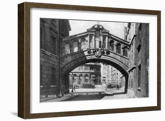 The Bridge of Sighs, Hertford College, Oxford University, Oxford, Early 20th Century-null-Framed Photographic Print