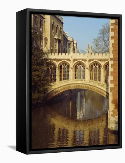 The Bridge of Sighs, St. John's College, Cambridge, Cambridgeshire, England, UK-Christina Gascoigne-Framed Stretched Canvas