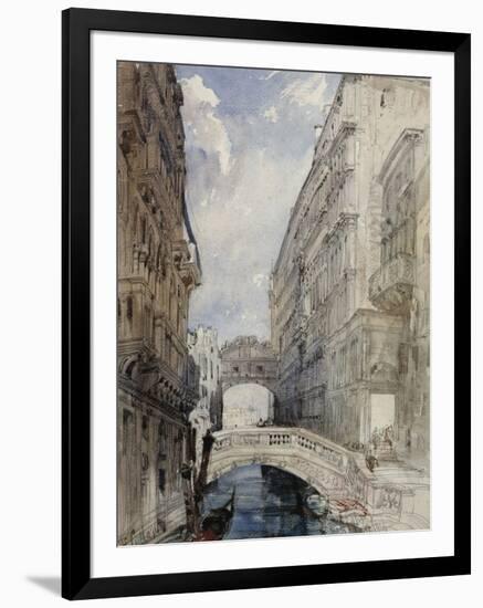 The Bridge of Sighs, Venice, 1846-William Callow-Framed Premium Giclee Print