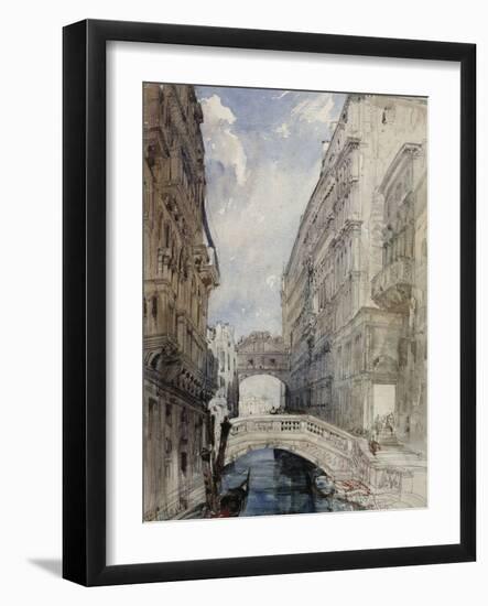 The Bridge of Sighs, Venice, 1846-William Callow-Framed Giclee Print