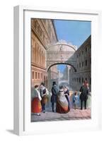 The Bridge of Sighs, Venice, Engraved by Brizeghel-Marco Moro-Framed Giclee Print