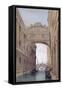 The Bridge of Sighs, Venice, engraved by Lefevre-Giovanni Pividor-Framed Stretched Canvas