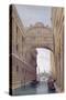 The Bridge of Sighs, Venice, engraved by Lefevre-Giovanni Pividor-Stretched Canvas