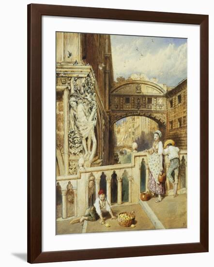 The Bridge of Sighs, Venice-Myles Birket Foster-Framed Giclee Print