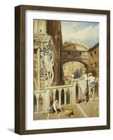 The Bridge of Sighs, Venice-Myles Birket Foster-Framed Giclee Print