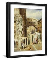 The Bridge of Sighs, Venice-Myles Birket Foster-Framed Giclee Print