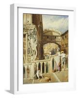 The Bridge of Sighs, Venice-Myles Birket Foster-Framed Giclee Print