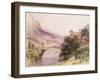 The Bridge of St. Maurice D'augaune, Valais Switzerland-Richard Parkes Bonington-Framed Giclee Print