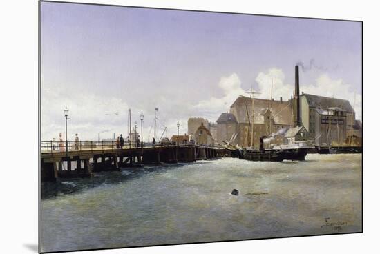 The Bridge of the Old Langebro, Copenhagen-Fritz Stahr Olsen-Mounted Giclee Print