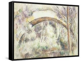 The Bridge of Trois-Sautets, c.1906-Paul Cézanne-Framed Stretched Canvas