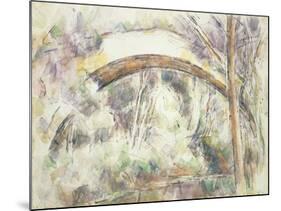 The Bridge of Trois-Sautets, c.1906-Paul Cézanne-Mounted Giclee Print