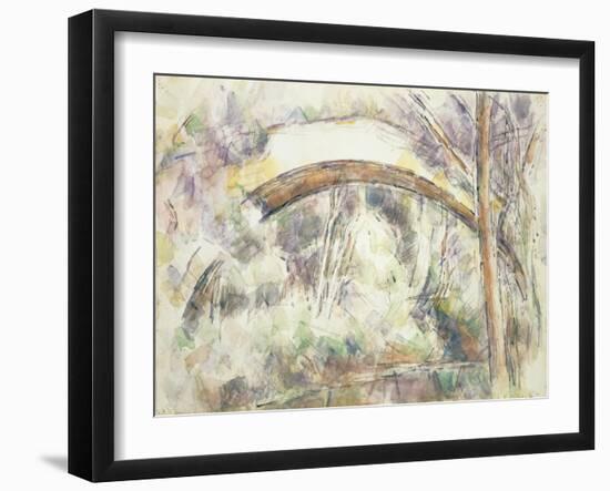 The Bridge of Trois-Sautets, c.1906-Paul Cézanne-Framed Giclee Print