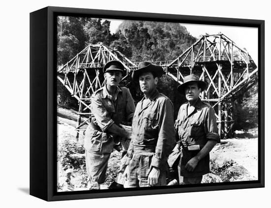 The Bridge on the River Kwai, Alec Guinness, William Holden, Jack Hawkins, 1957-null-Framed Stretched Canvas