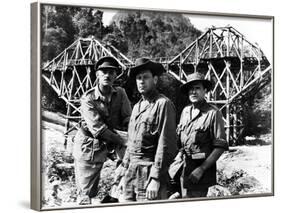 The Bridge on the River Kwai, Alec Guinness, William Holden, Jack Hawkins, 1957-null-Framed Photo