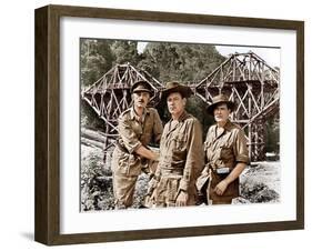 The Bridge on the River Kwai, Alec Guinness, William Holden, Jack Hawkins, 1957-null-Framed Photo