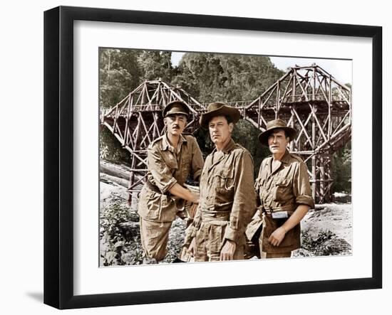 The Bridge on the River Kwai, Alec Guinness, William Holden, Jack Hawkins, 1957-null-Framed Photo