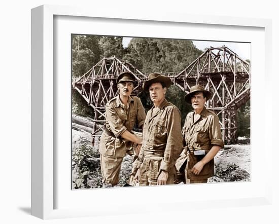 The Bridge on the River Kwai, Alec Guinness, William Holden, Jack Hawkins, 1957-null-Framed Photo