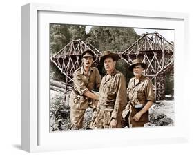 The Bridge on the River Kwai, Alec Guinness, William Holden, Jack Hawkins, 1957-null-Framed Photo