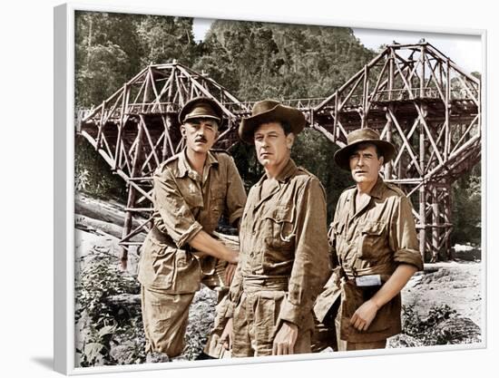 The Bridge on the River Kwai, Alec Guinness, William Holden, Jack Hawkins, 1957-null-Framed Photo