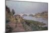 The Bridge over the Marne at Charenton (Oil on Canvas)-Albert-Charles Lebourg-Mounted Giclee Print