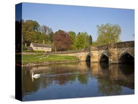 The Bridge Over the River Wye, Bakewell, Peak District National Park, Derbyshire, England, Uk-Neale Clarke-Stretched Canvas