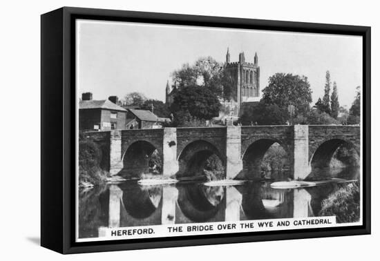 The Bridge over the Wye and Cathedral, Hereford, 1936-null-Framed Stretched Canvas