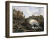 The Bridge, Painted-Hubert Robert-Framed Giclee Print