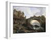 The Bridge, Painted-Hubert Robert-Framed Giclee Print