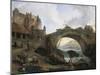 The Bridge, Painted-Hubert Robert-Mounted Giclee Print