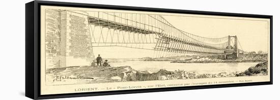 The Bridge 'Pont-Lorois, after it's Collapse-null-Framed Stretched Canvas
